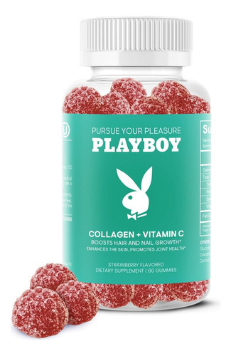 Playboy - Colágeno + Gomas De Vitamina C Para Cabelos, Pele,