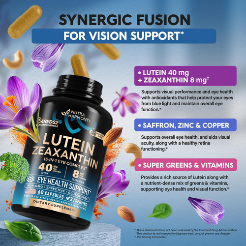Suplemento De Luteína 40mg E Zeaxantina 8mg - Vitaminas Para - Imagem 3