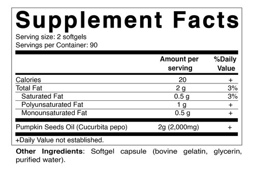 Suplemento Vitamático De Óleo De Semente De Abóbora 2000mg S - Imagem 4