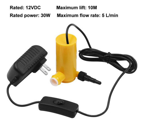 Mini Bomba De Água 12v Us Adapter Plug, Tamanho Pequeno, Lev - Imagem 6