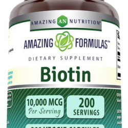Suplemento Amazing Formulas Biotina 10000mcg 200 Cápsulas