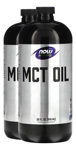 Óleo De Mct Now Foods 946 Ml Puro Importado 2un