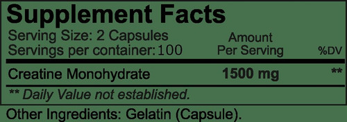 Suplemento Nutrakey Cápsulas De Creatina Monohidratada 750mg - Imagem 2