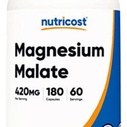Suplemento Nutricost Malato De Magnésio 420mg 180 Cápsulas