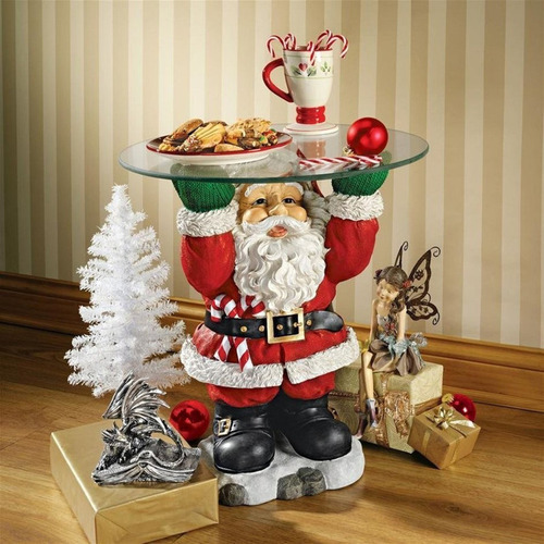 Bandeja Papai Noel Para Garçom Ornamento De Mesa Para Casa - Imagem 3