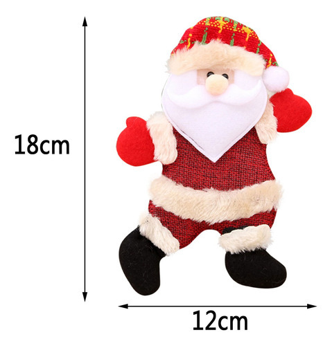 Decoração De Natal, 4 Peças De Enfeites, Presente, Papai Noe - Imagem 7