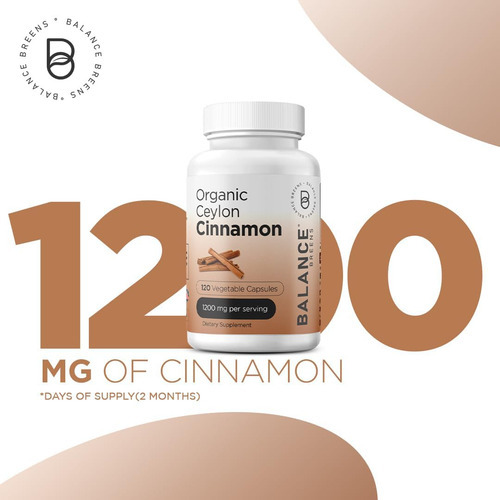 Suplemento Orgânico De Canela Do Ceilão Balancebreens 1200mg - Imagem 4