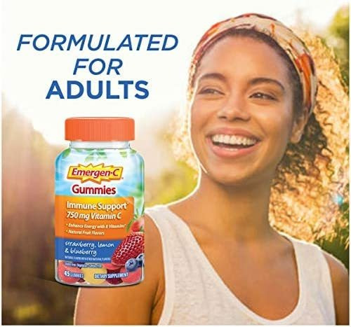 Vitamina C Emergen-c 750 Mg 45 Gomitas/mirtilo - Imagem 8