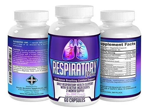 Respiratory-max (fornecimento Para 2 Meses) Suplementos Res - Imagem 3