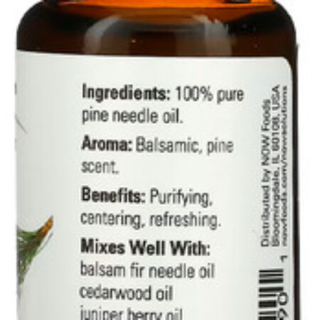 Óleo Agulha Pinheiro Now Foods 30 Ml Importado 5un - Imagem 4