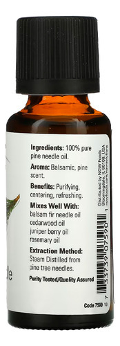 Óleo Agulha Pinheiro Now Foods 30 Ml Importado 5un - Imagem 4