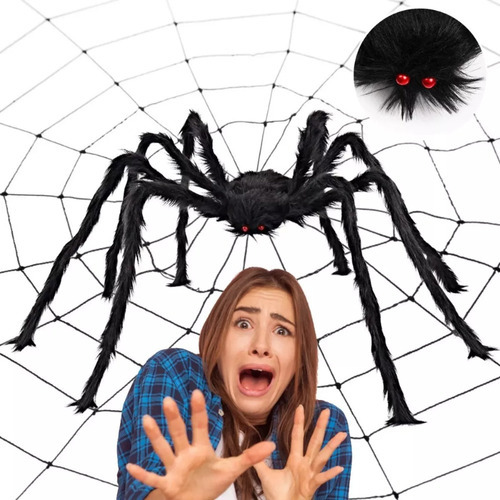 Decoração Ao Ar Livre De Halloween Furry Spider*4 - Imagem 7