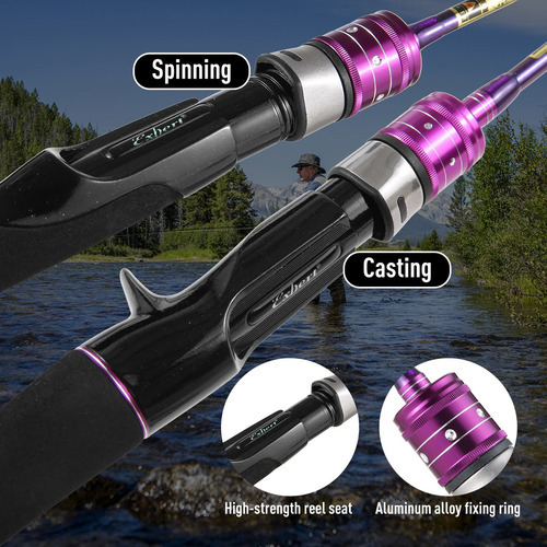 Vara De Pesca Giratória Leve De Fundição De Fibra De Carbono - Imagem 8