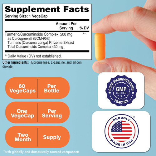 Saúde Através Da Nutrição Complexo De Curcumina 500mg | Como - Imagem 2