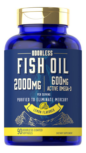 Suplemento De Óleo De Peixe Carlyle 2000 Mg | 600 Mg De Ômeg