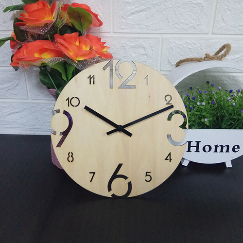 Relógio De Parede European Wood Watch Modern Design Home Dec - Imagem 7