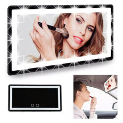 Espelho De Maquiagem Led Com Viseira Solar Portátil Para Car