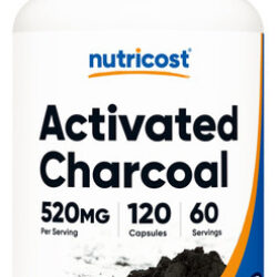 Suplemento Carvão Ativado Nutricost 520mg 120 Cápsulas