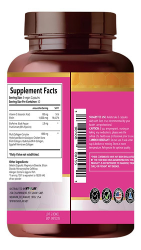 Nyvlay Complexo Multi Colágeno 1500 Mg 150 Cápsulas | Suplem