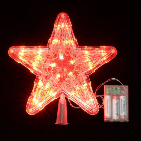 Enfeites De Topo De Árvore De Natal Lâmpada De Estrela De Ci - Imagem 14
