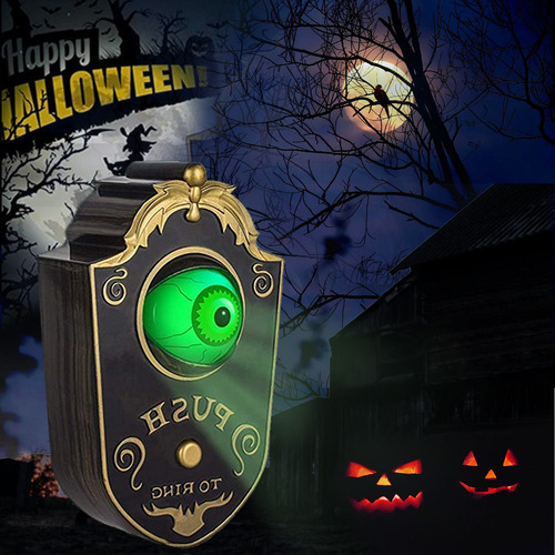 Campainha De Halloween Com Led Lightup Eyeball Sons Assustad - Imagem 5