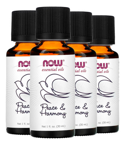 Mistura De Óleos Paz E Harmonia Now Foods 30ml Importado 4un