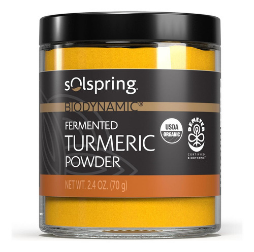 Dr. Mercola Solspring Pó De Cúrcuma Fermentada Orgânica Biod