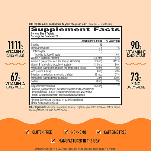 1000 Mg De Vitamina C Com Zinco, Suplemento De Suporte Imuno - Imagem 4