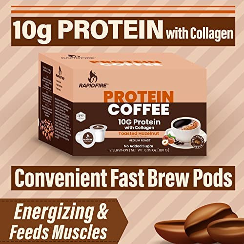 Café Proteico Rapid Fire, Avelã Torrada, Keto Friendly, 10g - Imagem 2