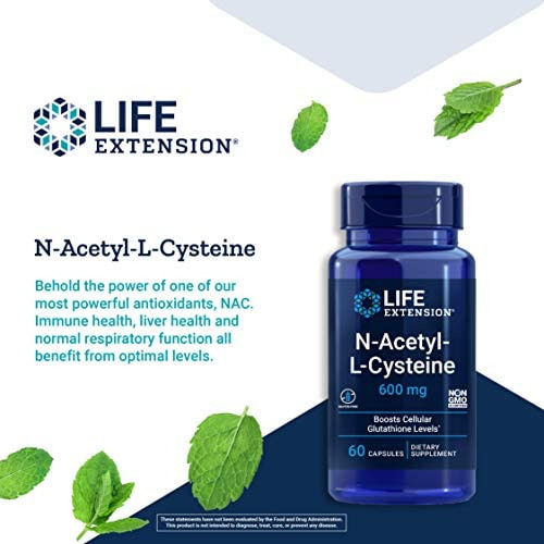 Life Extension N-acetil L-cisteína 600mg - Poderoso Suplemen - Imagem 4