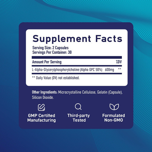 Alfa Gpc 600 Mg | Suplemento De Suporte Cerebral E De Memóri - Imagem 5