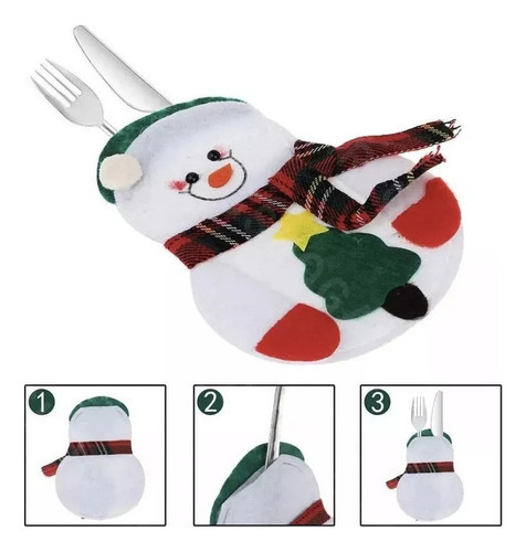 Conjunto De 12 Porta-talheres De Natal, Enfeite Mensal - Imagem 4