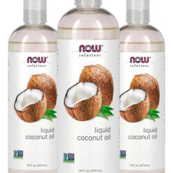 Óleo De Coco Líquido Now Foods Coconut 473ml Importado 3un