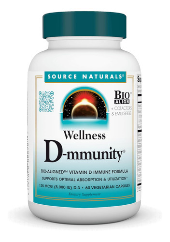 Source Naturals Wellness D-mmunity - Vitamina D - 60 Cápsula