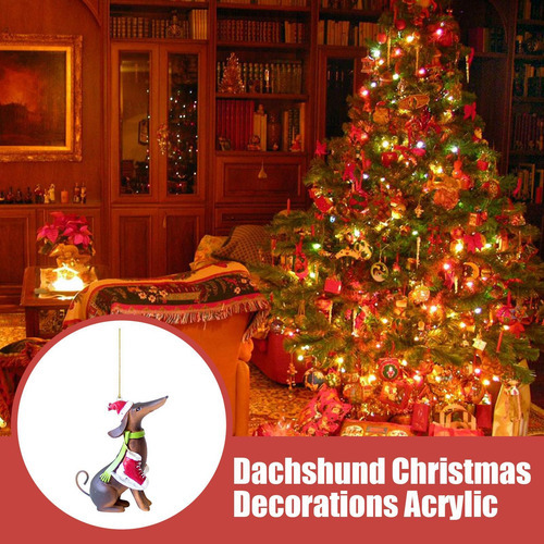 Decorações De Árvore De Cachorro Dachshund De Natal Pingente - Imagem 4