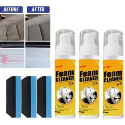 3 Unidades Spray Multiuso Espuma Carro Limpador 100ml