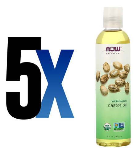Óleo De Rícino Orgânico Now Foods 237 Ml Importado 5un - Imagem 2