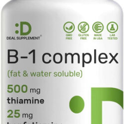 Vitamina B1 500mg Com Benfotiamina, 180 Cápsulas, Fórmula Me