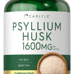 Cápsulas De Casca De Psyllium Carlyle 1600 Mg | Contagem 200