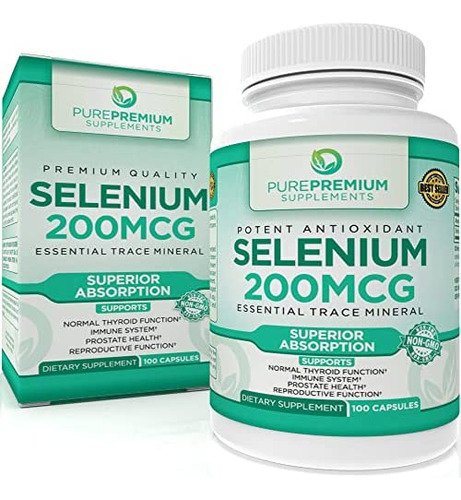 Suplemento De Selênio Purepremium (selenometionina) 100 Cáp