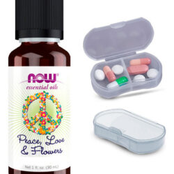 Now Foods Óleo De Peace, Love E Flores 30ml + Porta Cápsulas