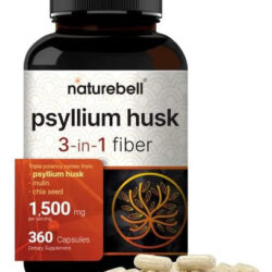 Cápsulas Naturebell Psyllium Husk 1500 Mg Por Porção, Conta