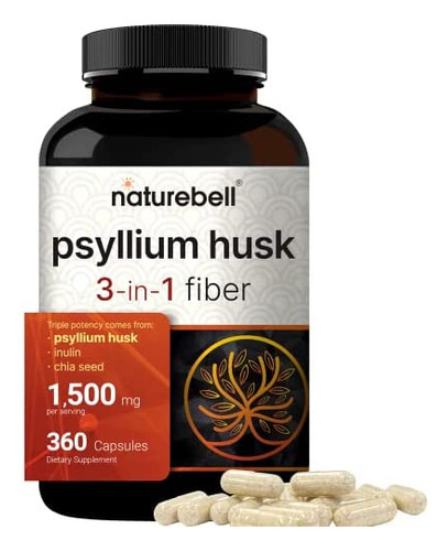 Cápsulas Naturebell Psyllium Husk 1500 Mg Por Porção, Conta