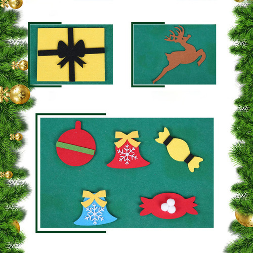 Árvore De Feltro Diy De 43 Polegadas Com Ornamentos Removíve - Imagem 6