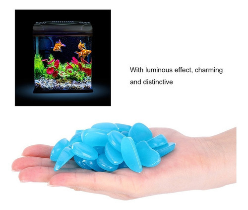 100pcs Pedra Luminosa Decoração Fluorescente Jardim Quintal - Imagem 5