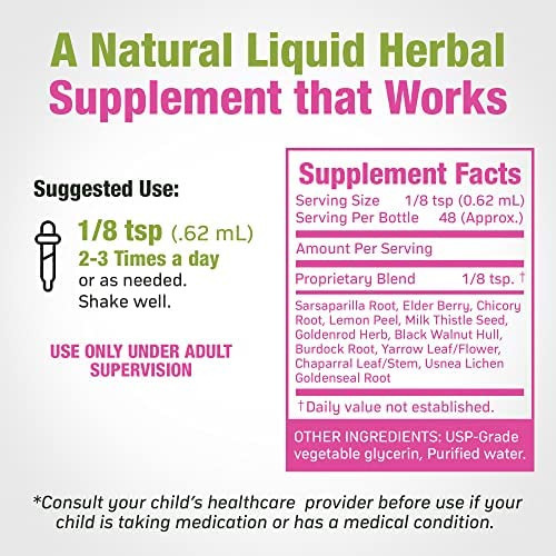 Cedar Bear Herbal Detox For Kids É Um Suplemento Líquido De - Imagem 2