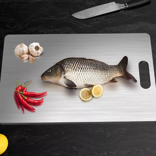 Tábua De Cortar Tábua De Corte De Cozinha Inoxidável De Dupl - Imagem 8