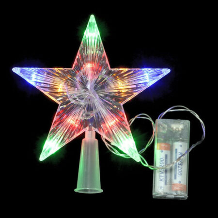Enfeites De Topo De Árvore De Natal Lâmpada De Estrela De Ci - Imagem 9