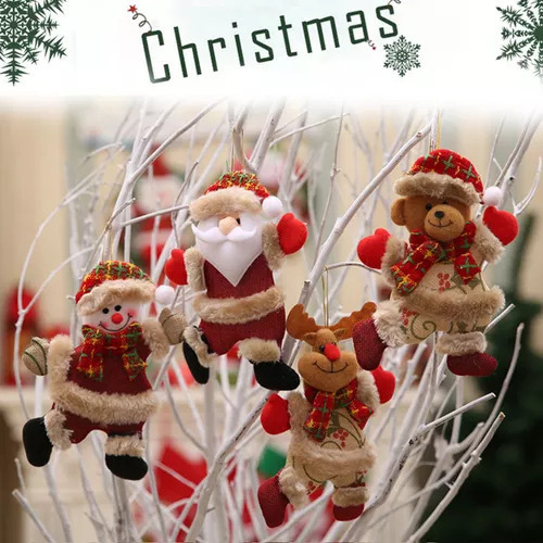 Decorações De Natal Boneco De Neve Papai Noel Alce Urso 20p - Imagem 3