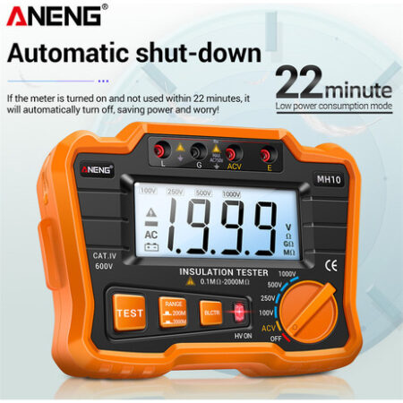Testador De Resistência De Isolamento Digital Aneng Mh10 0.1 - Imagem 7